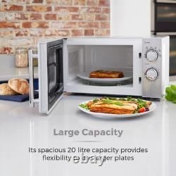 Tower T24015S 800W 20L Microwave with 5 Power Levels and a 30 Minute Silver