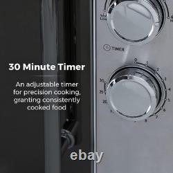 Tower T24015S 800W 20L Microwave with 5 Power Levels and a 30 Minute Silver