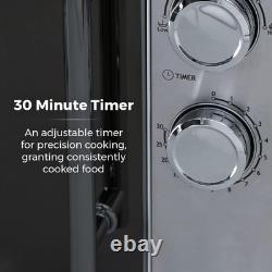 Tower T24015S 800W 20L Microwave with 5 Power Levels and a 30 Minute Silver