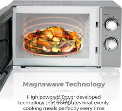 Tower T24015S 800W 20L Microwave with 5 Power Levels and a 30 Minute Silver