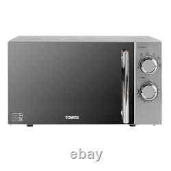 Tower T24015S 800W 20L Microwave with 5 Power Levels and a 30 Minute Timer, S