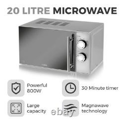 Tower T24015S 800W 20L Microwave with 5 Power Levels and a 30 Minute Timer, S