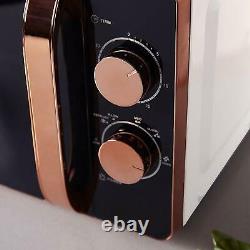 Tower T24020W 20L Manual Solo Microwave 800w White And Rose Gold Brand New