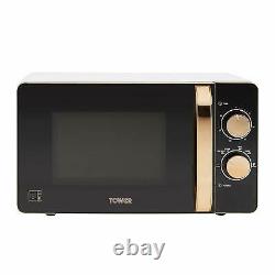 Tower T24020W 20L Manual Solo Microwave 800w White And Rose Gold Brand New