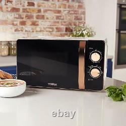 Tower T24020W 20L Manual Solo Microwave 800w White And Rose Gold Brand New