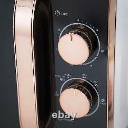 Tower T24020W 20L Manual Solo Microwave 800w White And Rose Gold Brand New