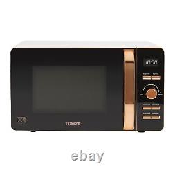 Tower T24021W Digital Microwave with 60-Minute Timer 20L 800W White Rose Gold