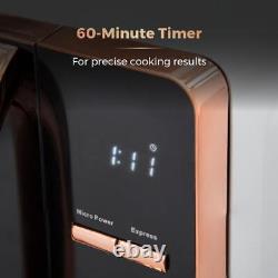 Tower T24021W Solo Microwave Oven Digital Control 20L 800w White & Rose Gold