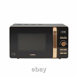 Tower T24021 20L Digital Solo Microwave 800w In Black And Rose Gold Brand New