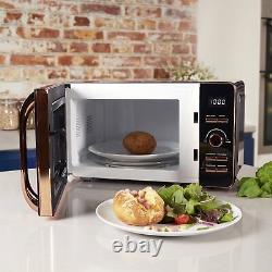 Tower T24021 20L Digital Solo Microwave 800w In Black And Rose Gold Brand New