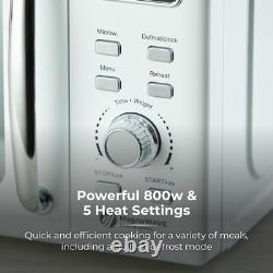 Tower T24041WHT 20L 800W Digital Solo Microwave, 60 Minute Timer in White