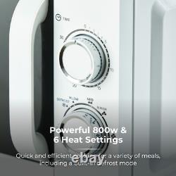 Tower White 800W 20L Manual Microwave T24042WHT New with 3 Year Guarantee