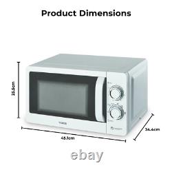 Tower White 800W 20L Manual Microwave T24042WHT New with 3 Year Guarantee