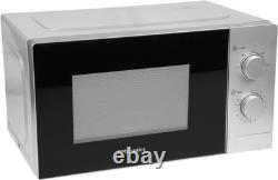 Versatile 20L Countertop Microwave with 5 Settings & Modern Silver Finish