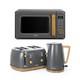 Vonshef Digital 23l Microwave, 1.7l Kettle & Toaster 4 Slice Kicthen Set Fika