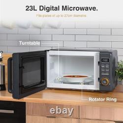 VonShef Digital 23L Microwave, 1.7L Kettle & Toaster 4 Slice Kicthen Set Fika