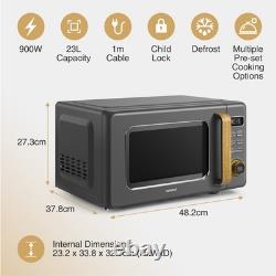 VonShef Digital 23L Microwave, 1.7L Kettle & Toaster 4 Slice Kicthen Set Fika