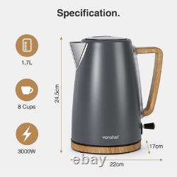 VonShef Digital 23L Microwave, 1.7L Kettle & Toaster 4 Slice Kicthen Set Fika VonShef Digital 23L Microwave, 1.7L Kettle & Toaster 4 Slice Kicthen Set Fika