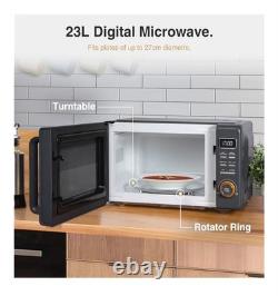 VonShef Digital Microwave 23L Compact Solo Microwave 900W