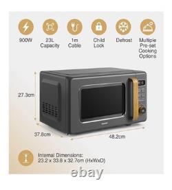 VonShef Digital Microwave 23L Compact Solo Microwave 900W