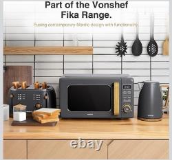 Vonshef Digital Microwave 23L, 11 Power Levels & 95min Timer Fika Range, 900W