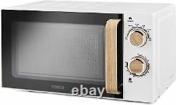 White Wooden Tower Scandi Mega Set Microwave Toaster Kettle Canisters Bin NEW
