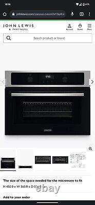 ZANUSSI ZVENM7X1 Built-in Compact Combination Microwave Oven, RRP £659