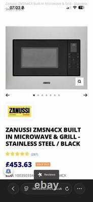 Zanussi Built-In Microwave / Combination Oven Stainless Steel / New